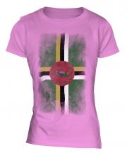 Dominica Faded Flag Ladies T-Shirt