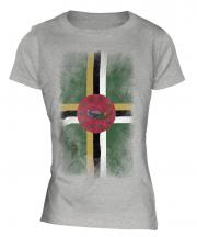 Dominica Faded Flag Ladies T-Shirt