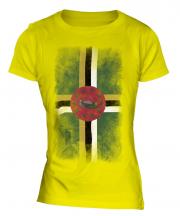 Dominica Faded Flag Ladies T-Shirt