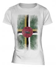Dominica Faded Flag Ladies T-Shirt