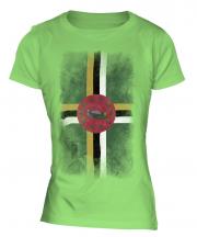 Dominica Faded Flag Ladies T-Shirt