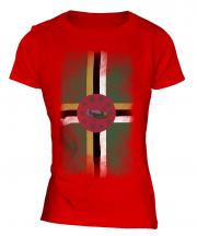 Dominica Faded Flag Ladies T-Shirt