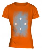Micronesia Faded Flag Ladies T-Shirt