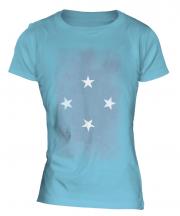 Micronesia Faded Flag Ladies T-Shirt