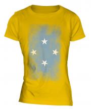 Micronesia Faded Flag Ladies T-Shirt