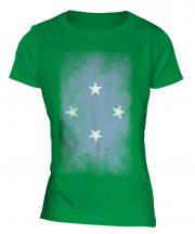 Micronesia Faded Flag Ladies T-Shirt
