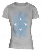 Micronesia Faded Flag Ladies T-Shirt