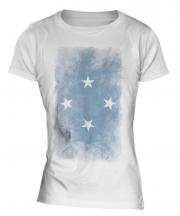 Micronesia Faded Flag Ladies T-Shirt