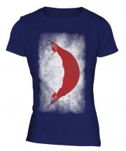 Easter Island Faded Flag Ladies T-Shirt