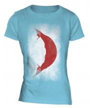 Easter Island Faded Flag Ladies T-Shirt