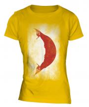 Easter Island Faded Flag Ladies T-Shirt