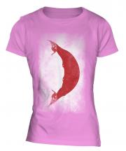 Easter Island Faded Flag Ladies T-Shirt