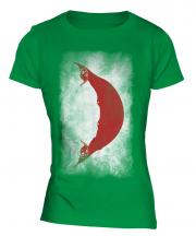 Easter Island Faded Flag Ladies T-Shirt