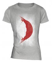Easter Island Faded Flag Ladies T-Shirt