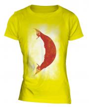 Easter Island Faded Flag Ladies T-Shirt