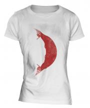 Easter Island Faded Flag Ladies T-Shirt