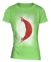 Easter Island Faded Flag Ladies T-Shirt