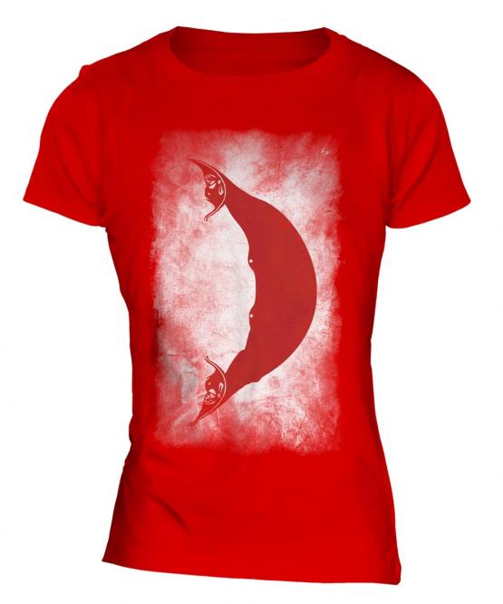 Easter Island Faded Flag Ladies T-Shirt