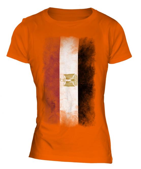 Egypt Faded Flag Ladies T-Shirt