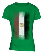 Egypt Faded Flag Ladies T-Shirt