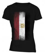 Egypt Faded Flag Ladies T-Shirt