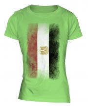 Egypt Faded Flag Ladies T-Shirt
