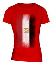 Egypt Faded Flag Ladies T-Shirt