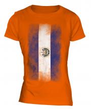 El Salvador Faded Flag Ladies T-Shirt