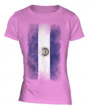 El Salvador Faded Flag Ladies T-Shirt