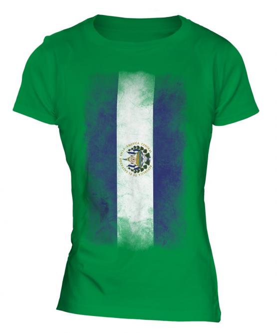 El Salvador Faded Flag Ladies T-Shirt
