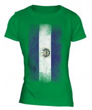 El Salvador Faded Flag Ladies T-Shirt