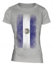 El Salvador Faded Flag Ladies T-Shirt