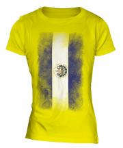 El Salvador Faded Flag Ladies T-Shirt