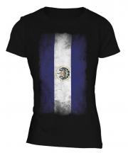 El Salvador Faded Flag Ladies T-Shirt