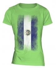 El Salvador Faded Flag Ladies T-Shirt