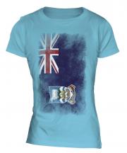 Falkland Islands Faded Flag Ladies T-Shirt