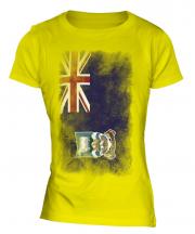 Falkland Islands Faded Flag Ladies T-Shirt