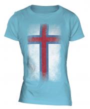 Faroe Islands Faded Flag Ladies T-Shirt