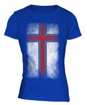 Faroe Islands Faded Flag Ladies T-Shirt