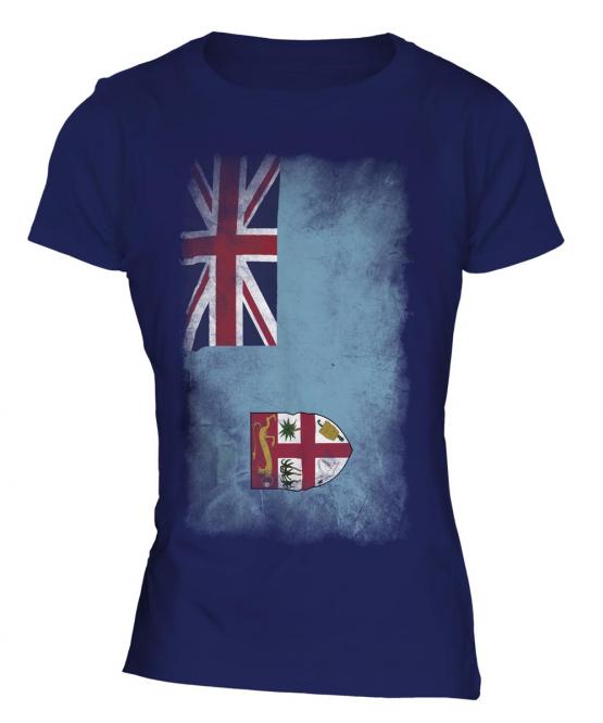 Fiji Faded Flag Ladies T-Shirt