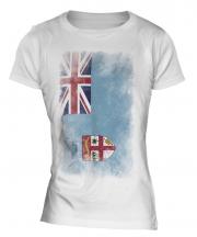 Fiji Faded Flag Ladies T-Shirt