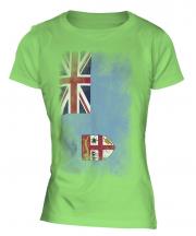 Fiji Faded Flag Ladies T-Shirt