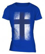 Finland Faded Flag Ladies T-Shirt