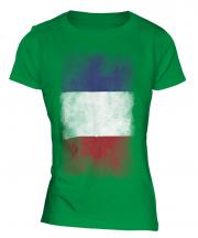 France Faded Flag Ladies T-Shirt