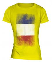 France Faded Flag Ladies T-Shirt