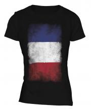 France Faded Flag Ladies T-Shirt