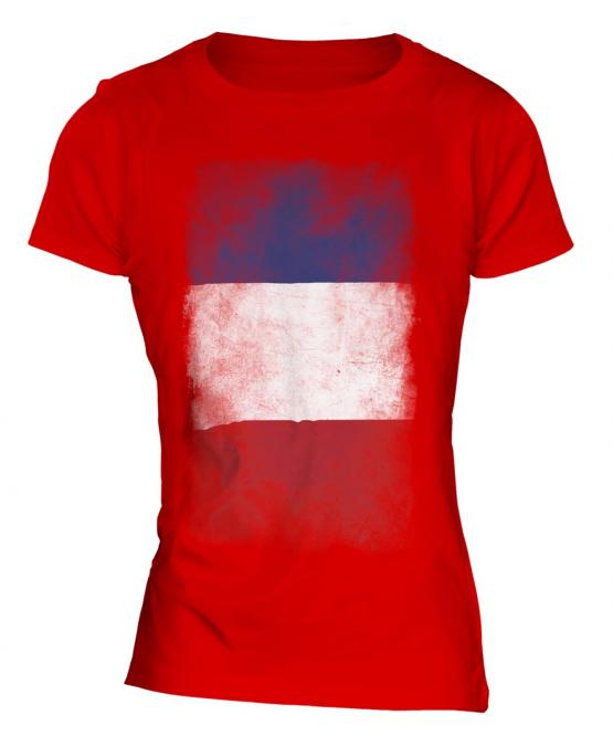 France Faded Flag Ladies T-Shirt