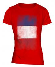 France Faded Flag Ladies T-Shirt