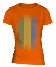 Gabon Faded Flag Ladies T-Shirt
