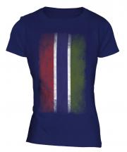 Gambia Faded Flag Ladies T-Shirt